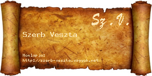 Szerb Veszta névjegykártya